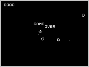 Asteroids - Screenshot - Game Over (World) - 256x192