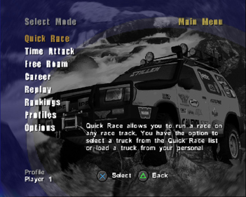 4x4 Evo 2 - Screenshot - Game Select (World) - 640x512