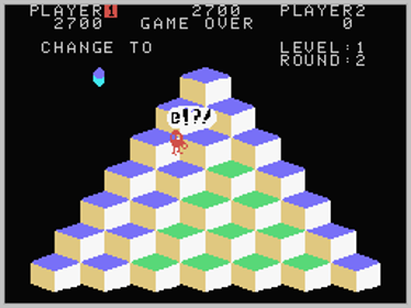 Q*bert - Screenshot - Game Over (World) - 256x192