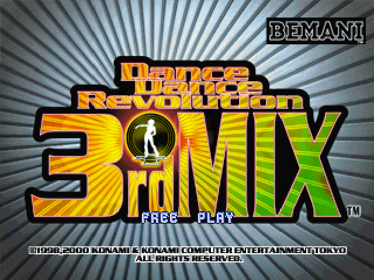 Dance Dance Revolution: 3rd Mix - Screenshot - Game Title (Japan) - 640x480