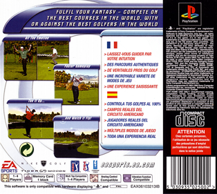 Tiger Woods PGA Tour Golf - Box - Back (Europe) - 1103x986