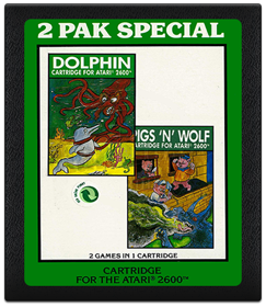 2 Pak Special: Dolphin / Pigs 'N' Wolf - Cart - Front (Europe) - 404x466