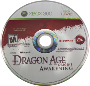 Dragon Age: Origins: Awakening - Disc (North America) - 1187x1138