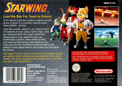 Star Fox - Box - Back (United Kingdom) - 2468x1728