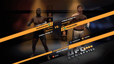 UFC 2009 Undisputed - Screenshot - Game Select (World) - 1280x720