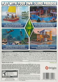 The Sims 3: Island Paradise - Box - Back (North America) - 789x1114