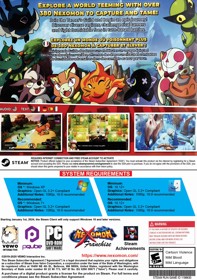Nexomon: Extinction - Fanart - Box - Back (North America) - 1508x2142
