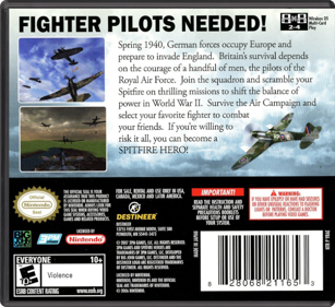 Spitfire Heroes: Tales of the Royal Air Force - Box - Back - Reconstructed (North America) - 774x708