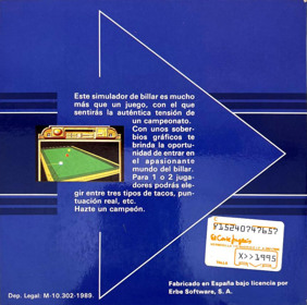 Billiards Simulator - Box - Back (Spain) - 869x863