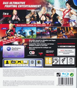 Dead or Alive 5 Ultimate - Box - Back (Germany) - 917x1043