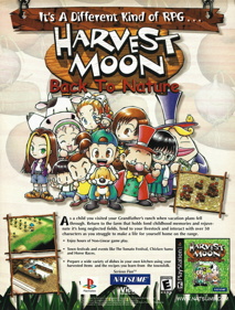 Harvest Moon: Back to Nature - Advertisement Flyer - Front (United States) - 1666x2196