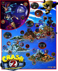 Crash Bandicoot 2: Cortex Strikes Back - Advertisement Flyer - Front (World) - 1000x1222