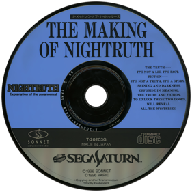 Nightruth: Explanation of the Paranormal: The Making of Nightruth - Disc (Japan) - 1080x1080