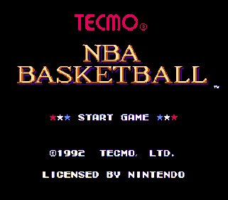 Tecmo NBA Basketball - Screenshot - Game Title (North America) - 256x224