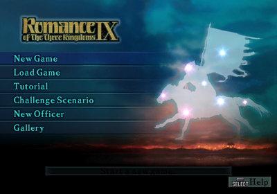 Romance of the Three Kingdoms IX - Screenshot - Game Select (World) - 640x448