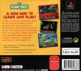 Sesame Street: Elmo's Letter Adventure - Box - Back (Europe) - 738x650