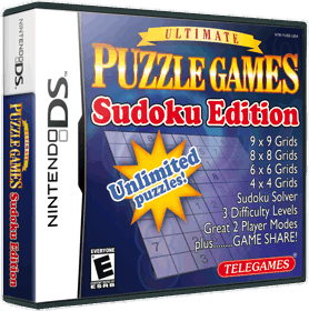 Ultimate Puzzle Games Sudoku Edition - Box - 3D (North America) - 872x879