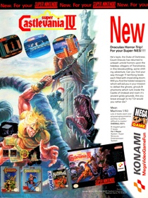 Super Castlevania IV - Advertisement Flyer - Front (United Kingdom) - 1650x2200