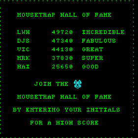 Mouse Trap - Screenshot - High Scores (North America) - 256x256