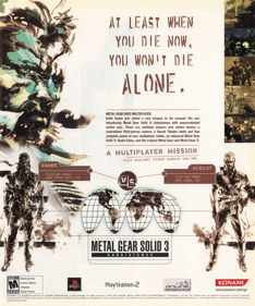Metal Gear Solid 3: Subsistence - Advertisement Flyer - Front (United States) - 1835x2200