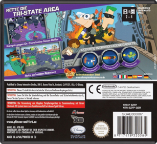 Phineas and Ferb: Across the 2nd Dimension - Box - Back - Reconstructed (Germany) - 774x708