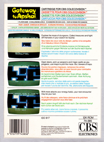 Gateway to Apshai - Box - Back (Europe) - 497x680