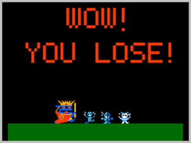 Bokosuka Wars - Screenshot - Game Over (World) - 256x192