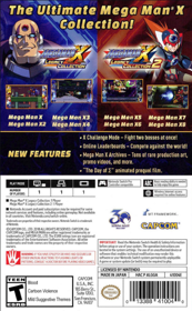 Mega Man X Legacy Collection 1 + 2 - Box - Back (North America) - 410x663