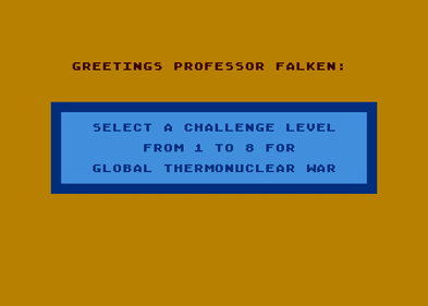 WarGames - Screenshot - Game Select (North America) - 336x240