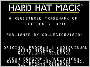 Hard Hat Mack - Screenshot - Game Title (World) - 256x192