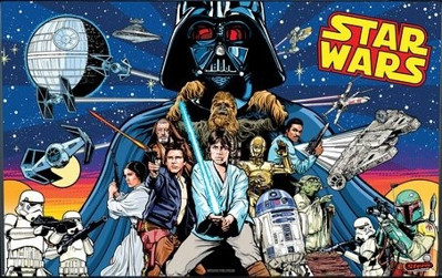 Star Wars Comic Art - Arcade - Marquee (World) - 453x285