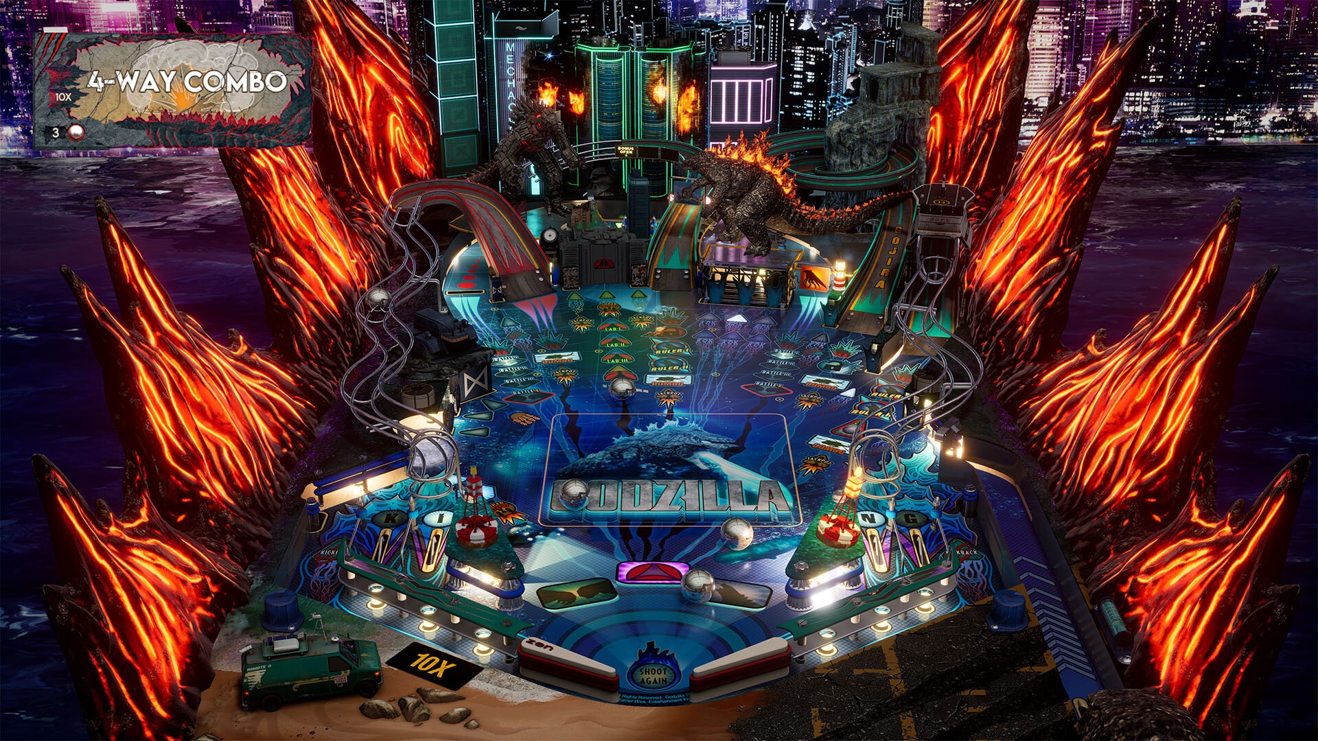 Illustration of Godzilla Pinball