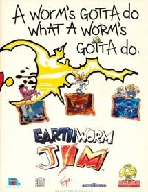 Earthworm Jim - Advertisement Flyer - Front (United Kingdom) - 1687x2198