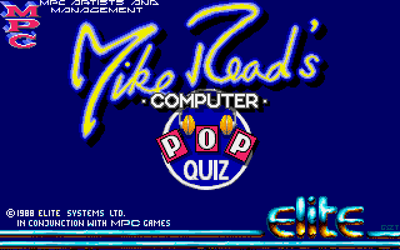 Mike Read's Computer Pop Quiz  - Screenshot - Game Title (Europe) - 320x200