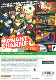 Persona 4: Arena - Box - Back (Germany) - 600x850