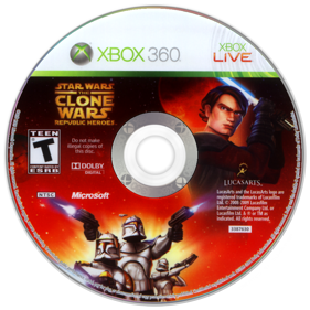 Star Wars: The Clone Wars: Republic Heroes - Disc (North America) - 900x900