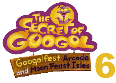 Secret of Googol 6/ Googolfest: Arcade Isle: Moon Feast Isle - Clear Logo (North America) - 962x685
