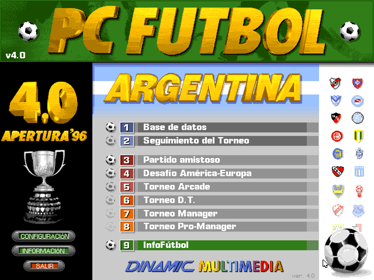 PC Fútbol Argentina 4.0: Apertura '96 - Screenshot - Game Title (Spain) - 1920x1440