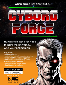 Cyborg Force - Advertisement Flyer - Front (World) - 500x646