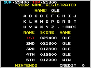 Donkey Kong 3 - Screenshot - High Scores (World) - 256x192