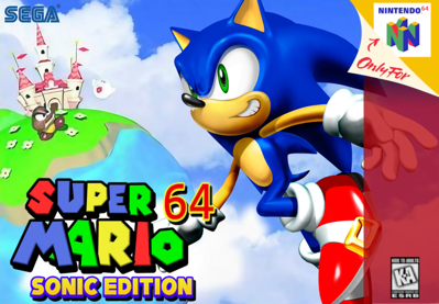 Mario 64 Sonic Edition - Fanart - Box - Front (United States) - 1290x895