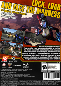 Borderlands: Game of the Year Edition Enhanced - Box - Back (World) - 1063x1500