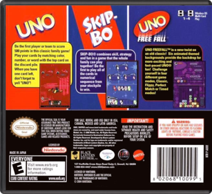UNO / Skip-Bo / UNO Freefall - Box - Back - Reconstructed (North America) - 774x708