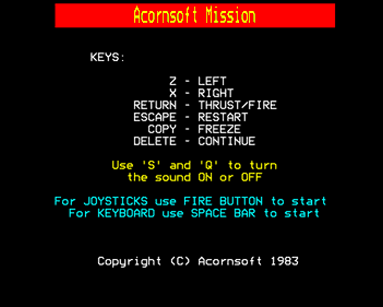 Meteor Mission - Screenshot - Game Title (United Kingdom) - 640x512