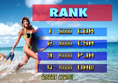 Beach Festival World Championship 1997 - Screenshot - High Scores (Korea) - 342x240