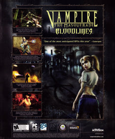 Vampire: The Masquerade: Bloodlines - Advertisement Flyer - Front (United States) - 1904x2290