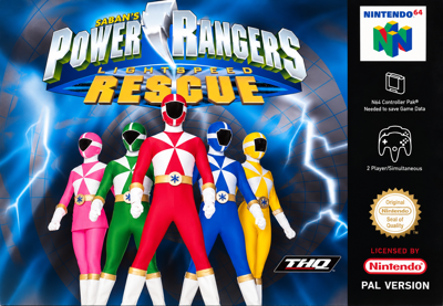 Power Rangers: Lightspeed Rescue - Box - Front - Reconstructed (Europe) - 1507x1044