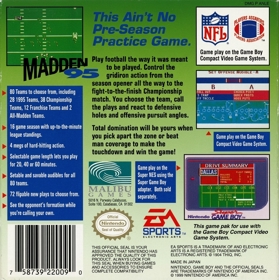 Madden 95 - Box - Back (North America) - 1024x1029