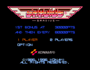 Gradius: Deluxe Pack - Screenshot - Game Title (Japan) - 576x448