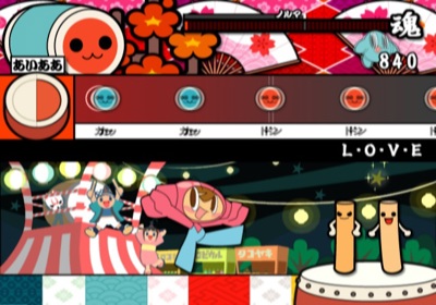 Taiko no Tatsujin: Tobikkiri! Anime Special - Screenshot - Gameplay (Japan) - 640x448